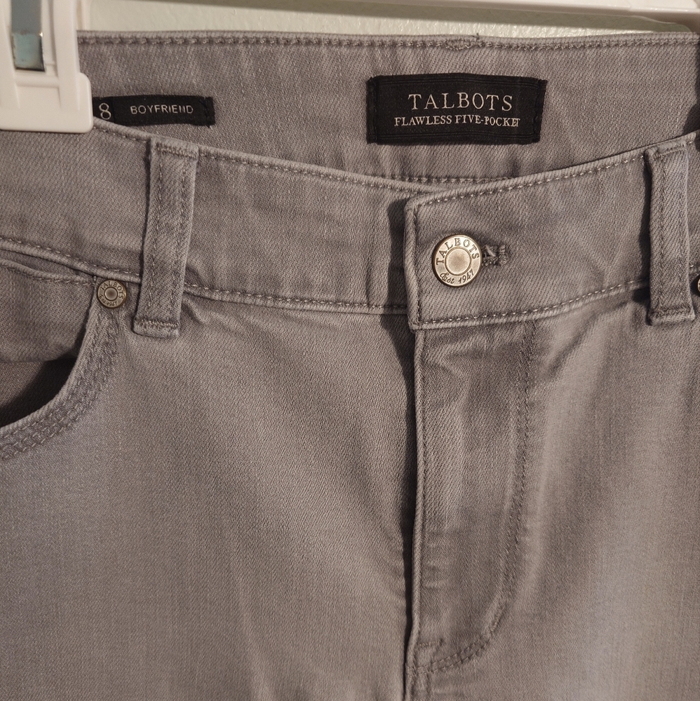 Talbot's Gray Boyfriend Jeans